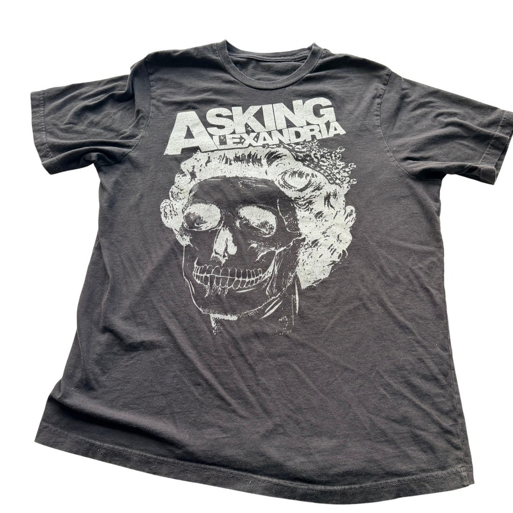 Asking Alexandria T-Shirt Black XL 2021 Tour Metalcore Emo Double-Sided Grunge